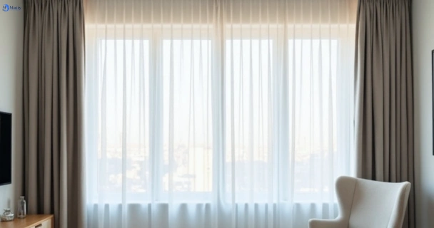 Freshly steam cleaned curtains in norwell QLD