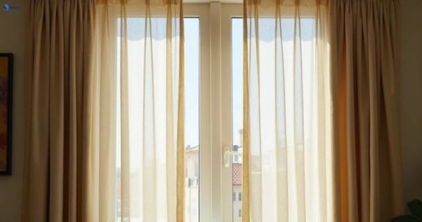 Dusty and dull curtains in norwell before steam cleaning